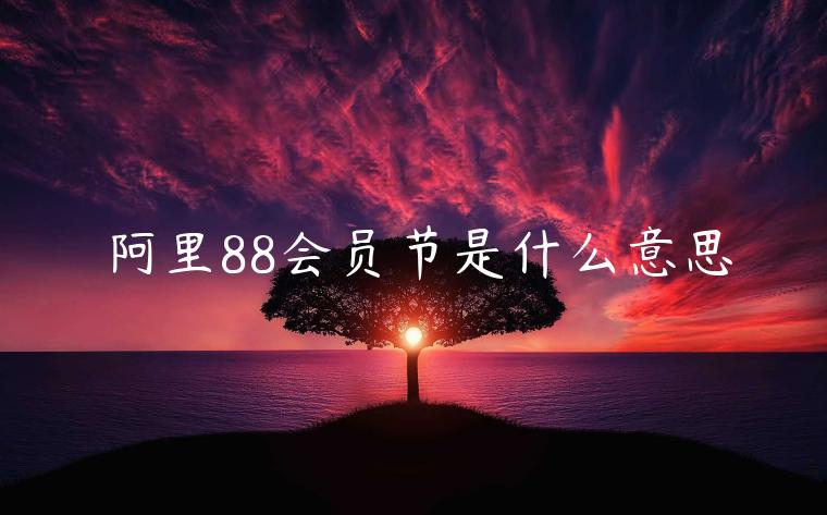 阿里88會員節(jié)是什么意思